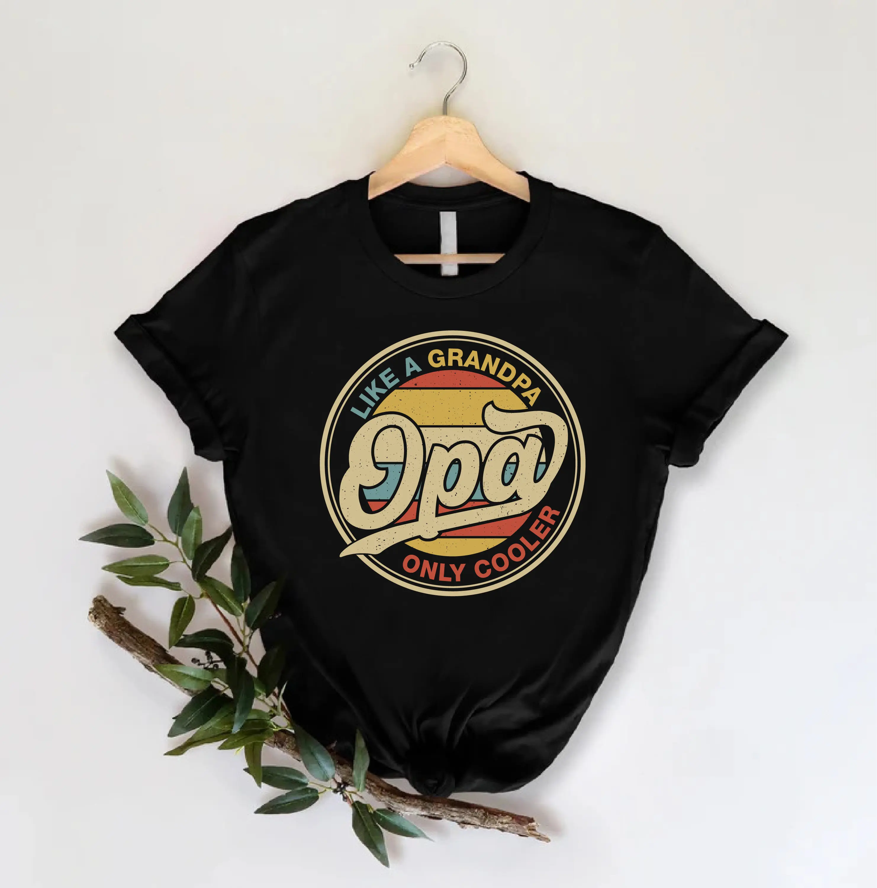 Opa T Shirt,Funny Grandpa Shirt,Fathers Day Gift,Cool Opa T-Shirt,Gift From Grandkids,Like A Grandpa Only Cooler,Opa To Be Gift,Best Opa Ever