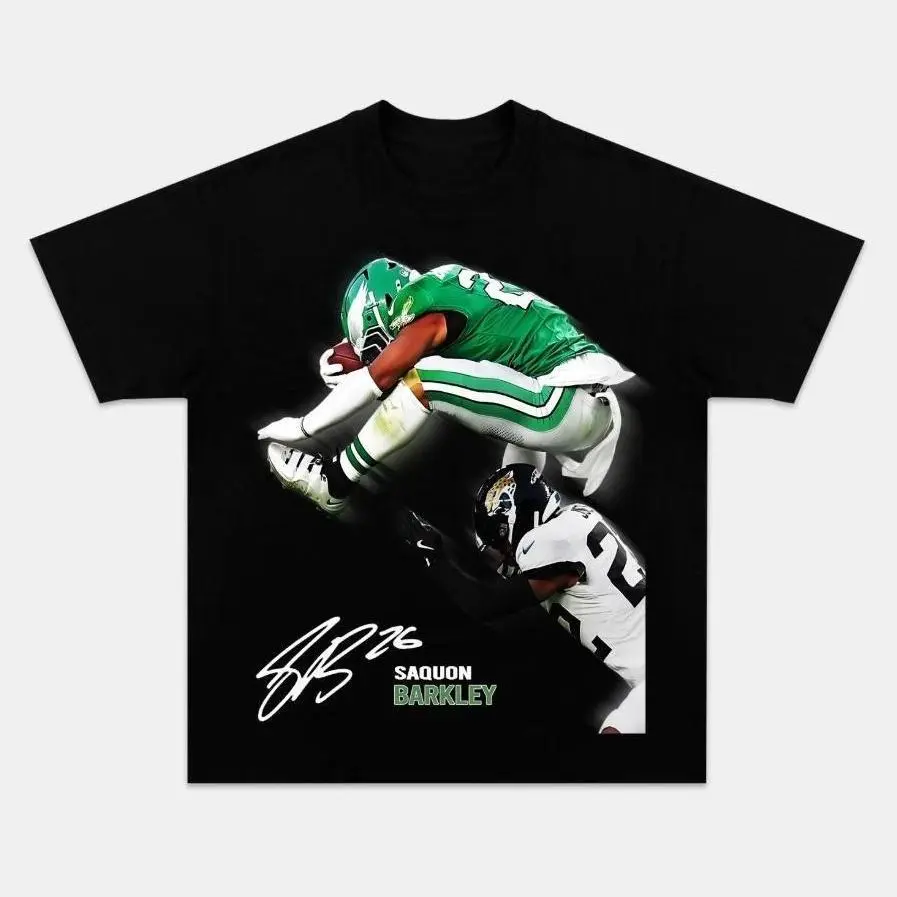 Youth and Adult Saquon Reverse Hurdle Tee, Philadelphia Graphic Shirt, Eagle Gifts, Philly Tee