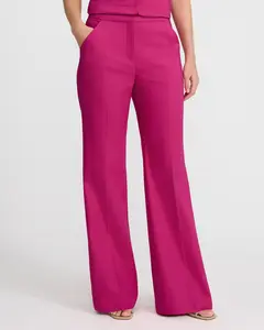 Express Editor Stretch Cotton High Waisted Flare Trouser