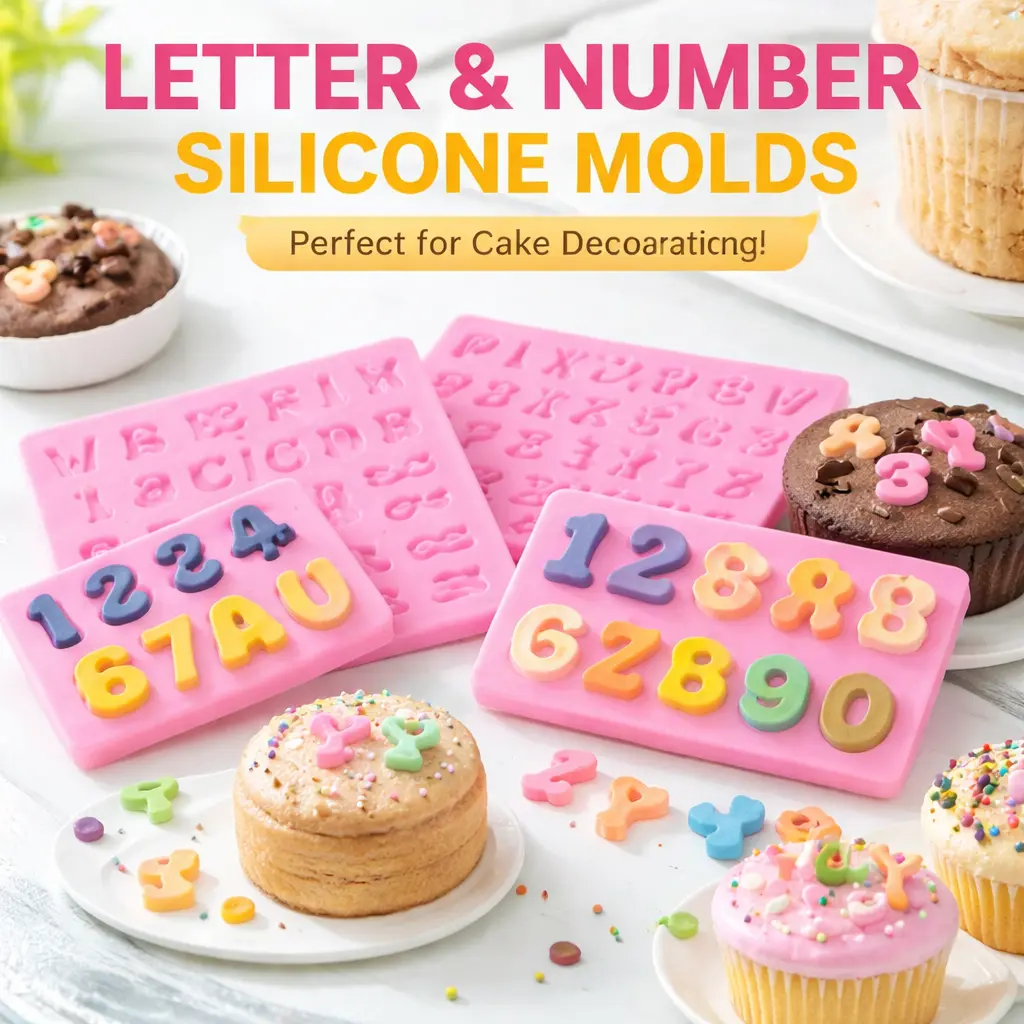 4pcs BPA-Free Flexible Silicone Letter Molds Set - Uppercase/Lowercase, High-Temperature Resistant, Easy Demold for Valentine's Day Chocolate, Gummy Making, Birthday Cake Fondant Decor - Kitchen Bakeware (Summer Mid-Year Deals, Restock)