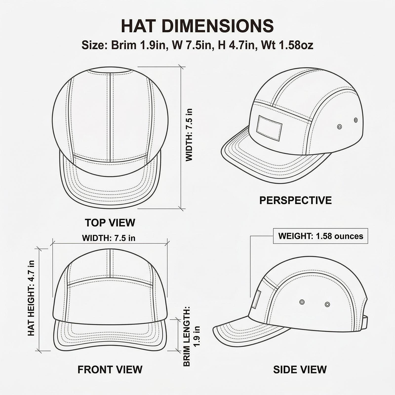 Lightweight vintage cap size display