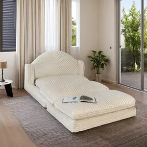 Boneless Cloud Couch Flex Convertible Sofa Bed,Flex Convertible Boneless Cloud Couch Bed, Oversized Plush Upholstered Chaise Lounge Sofa, Multi‑Position Floor Sleeper for Living Room & Bedroom