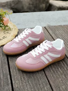 Women's Walking Comfort Shoes, PU Leather Upper, Rubber Sole, Casual Style, Less Than Ankle Height, All Seasons Wear, Trendy Walking Shoes