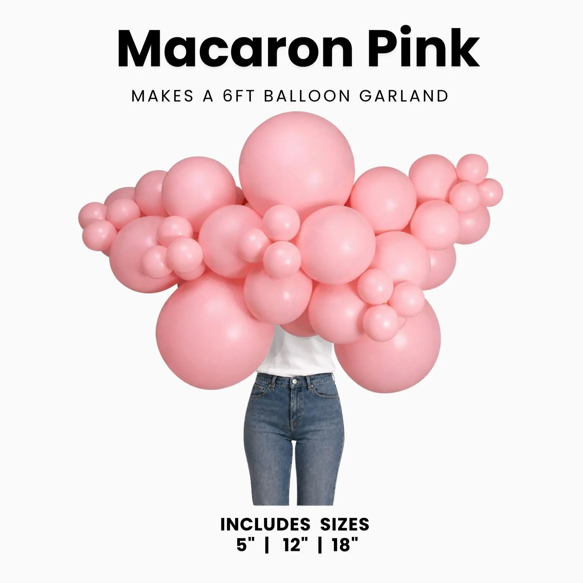 Macaron Pink Balloon Pack with Optional Add-Ons