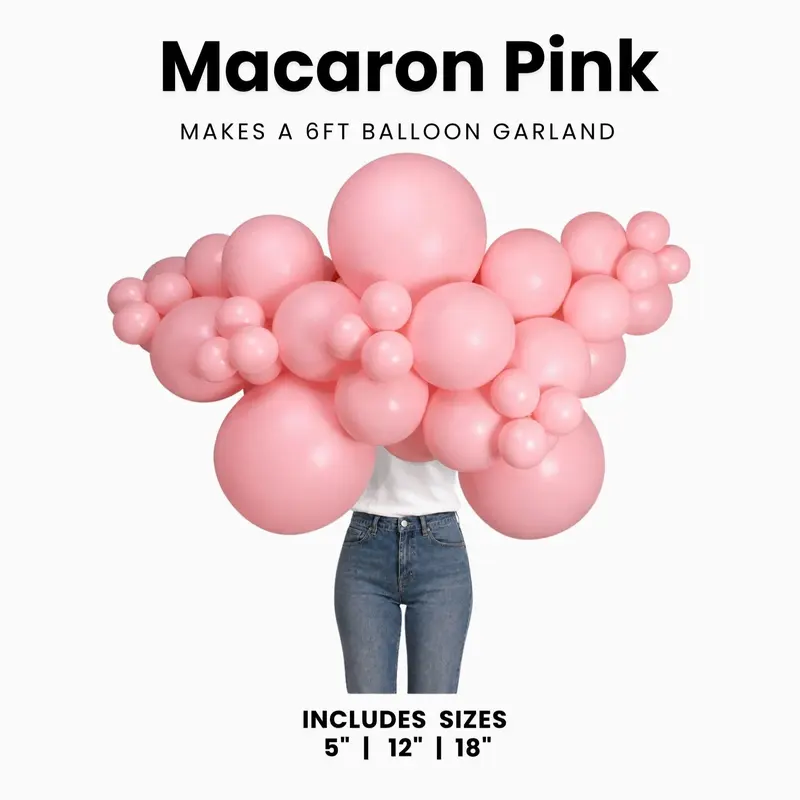 Macaron Pink Balloon Pack with Optional Add-Ons