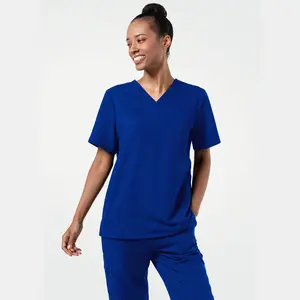 Zenir | Women's 3-Pocket Scrub Top - Royal Blue