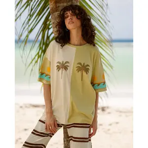 Split Palm Short Sleeve T-Shirt - White Cap