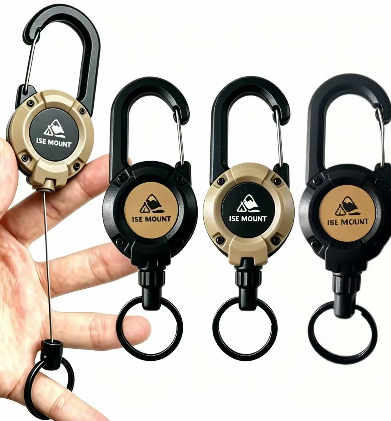 3 In 1 new multifunctional Retractable Pull Reel Carabiner Keychain, Strong Steel Wire Rope Buckle,Outdoor Sport Keychain Tool keychain  accessories
