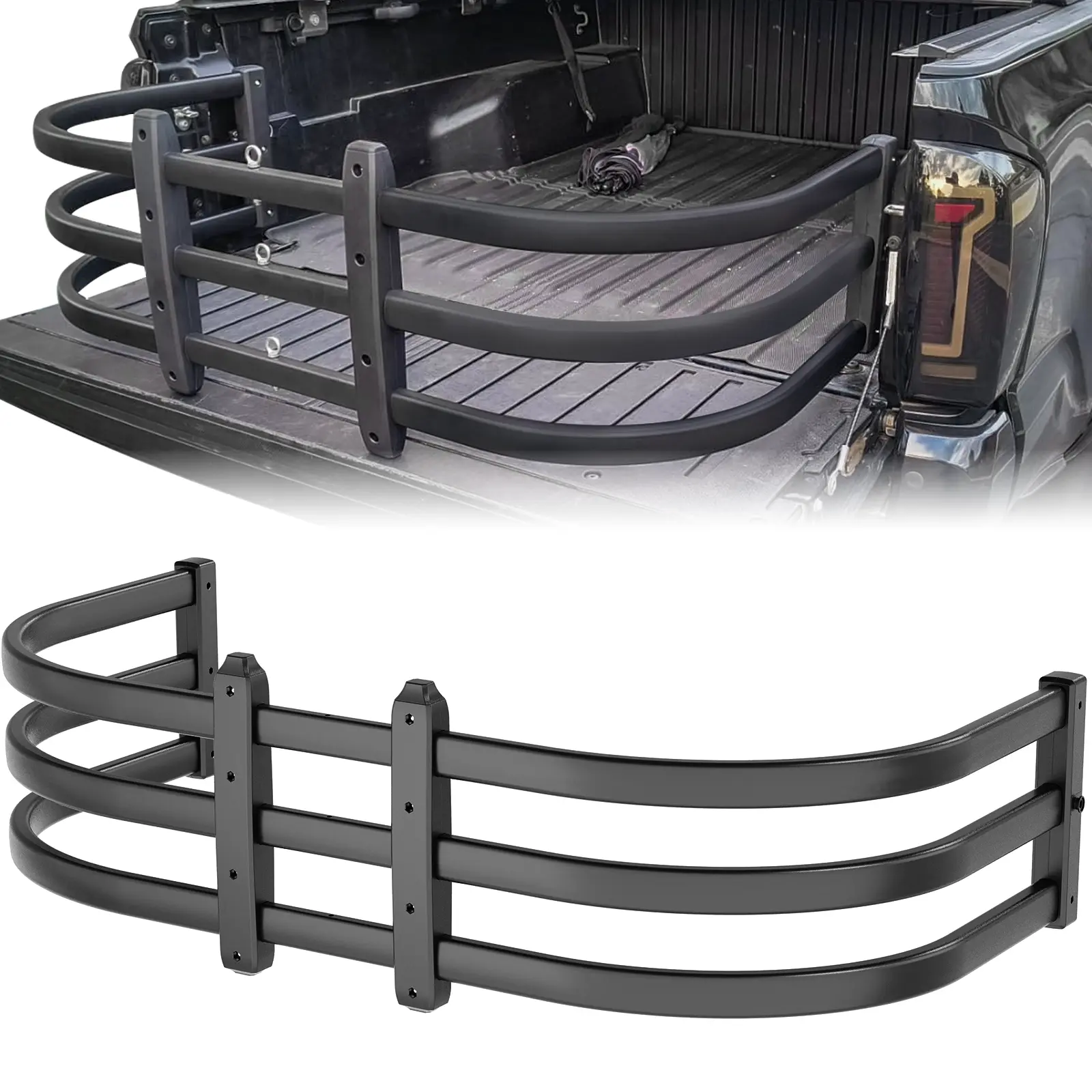 【Yzona】Aluminum Retractable Truck Bed Extender, Vehicle & Truck Accessories, 59"-69" Adjustable Length, Drill-Required, Fits Chevy Silverado, GMC Sierra, Ford F-Series, Dodge Ram, Tundra, Nissan Titan, Vehicle Accessories, Car Supplies, Accessories For Yo