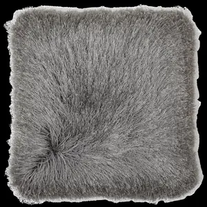 212 MAIN Solid Grey Pillow - Minimalist Bedroom Bedding Accessory, Plush Texture, Shaggy Weave, Soft Touch (MILPIL38041818)