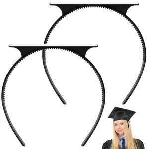 2 Pack Graduation Cap Headband, Upgrade Grad Cap Headband Insert - Secures Your Graduation Caps and Keeps Hairstyle