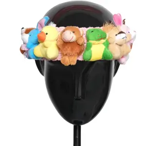 Clush Apparel Cotton Cute Headband, Stylish Hairwear with Plush Accents and Miniature Stuffed Teddy Bear