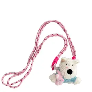 West Highland White Terrier Phone Back Clip and Phone Case, Crossbody Lanyard. Universal for all Cellphone, Cute Plush Toy decoration Accessories.