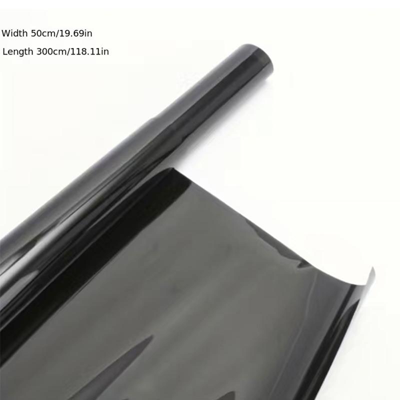 1%/5%/15%/25%/35%/50% VLT Uncut Window Roll Tint Film 20" x 10ft Car Commercial Home Office Glass Anti-UV PET Material 80% Light Blockage