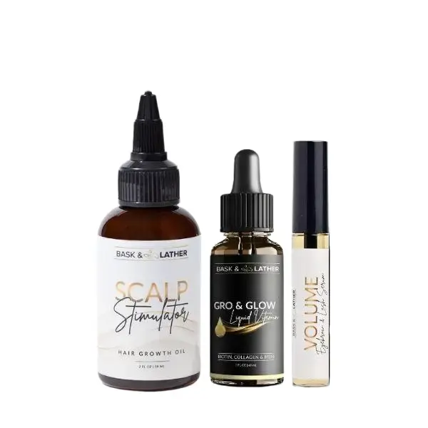 Healthy Hair, Skin & Eyelash Growth Trio- For All Hair Types- Gro & Glow Liquid Vitamins, Scalp Stimulator, Volume Eyebrow & Eyelash Serum, Healthy Hair, Skin & Eyelash Growth Trio- For All Hair Types- Gro & Glow Liquid Vitamins, Scalp Stimulator, Volume Eyebrow & Eyelash Serum,