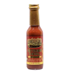 Ginger Devil Hot Sauce by Hell's Kitchen Hot Sauce - 5 FL OZ 148.3g Spicy Sauce with Ginger Flavor Yellow Fatalli Peppers Pear & Star Anise