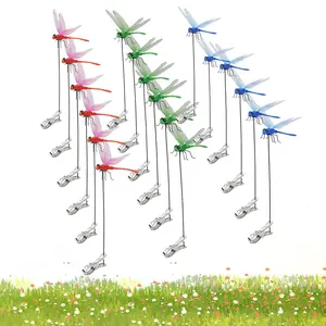 18PCS 3D Lifelike Artificial Dragonfly Hat Clips - Bug Repellent, Cute Garden Decor Accessories for Outdoor Use (Specialty Garden Tool Accessory)