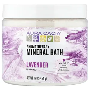 Aura Cacia Aromatherapy Mineral Bath, Lavender, 16 oz (454 g)