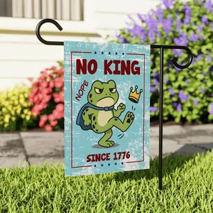 Portland Frog Protest No Kings Since 1776 Garden Flag No Kings Protest Yard Sign Resist Fascism Protest Sign Pro-democrat Flag
