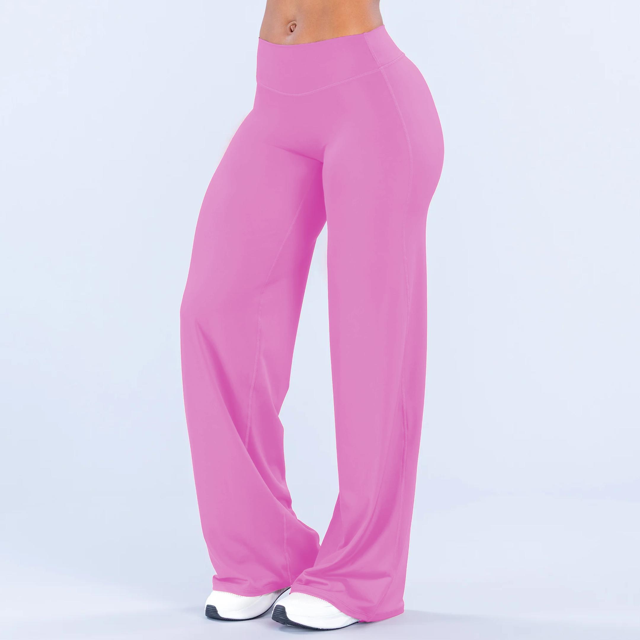 DEEFY Sav Wide Leg Pants Mid Waisted Flare Leggings for Women Tummy Control Butt Lifting Yoga Pants Workout Gym Lounge Pants