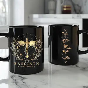 Basgiath War College mug-Fantasy Dragon Book Mug-Bookish Coffee Mug-Fourth Wing Dragon Rider-Violet 11oz 15oz