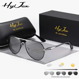 HyJex Unisex retro polarized sunglasses outdoor travel casual color-changing glasses sunglasses