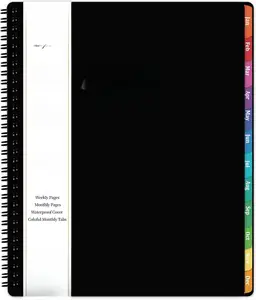 [New Deal]- 2026 Planner - 2026 Planner Weekly and Monthly, JAN. 2026 - DEC. 2026 11'' x 9'', Planner 2026 with Colorful Tabs, Premium Paper, Twin-wire Binding - Classic Black