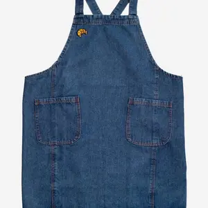 Croissant Apron - Denim Material with Pockets and Croissant Logo