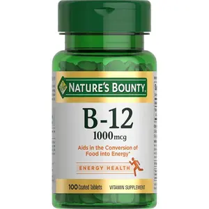 Vitamin B12 by Nature's Bounty, Vitamin Supplement, Supports Energy Metabolism and Nervous System Health, 1000mcg, 100 Tablets