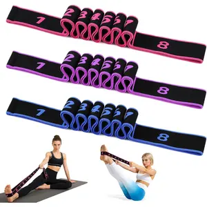 Fitness Resistance Bands with Handles, 2026 Upgrade Fitness Resistance Band for Stretching and Yoga, Fashion Puller Exercise, Adjustable Leg Stretcher Bands for Full Body Stretching Shaping