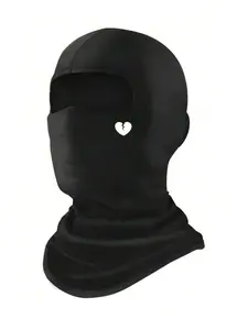 1/3PCS Balaclava hat ski hat (USD, heart, cross pattern), fully covered full face mask, men's and women's outdoor sports mask, suitable for men's and women's skiing, motorcycle riding, windproof and dustproof.