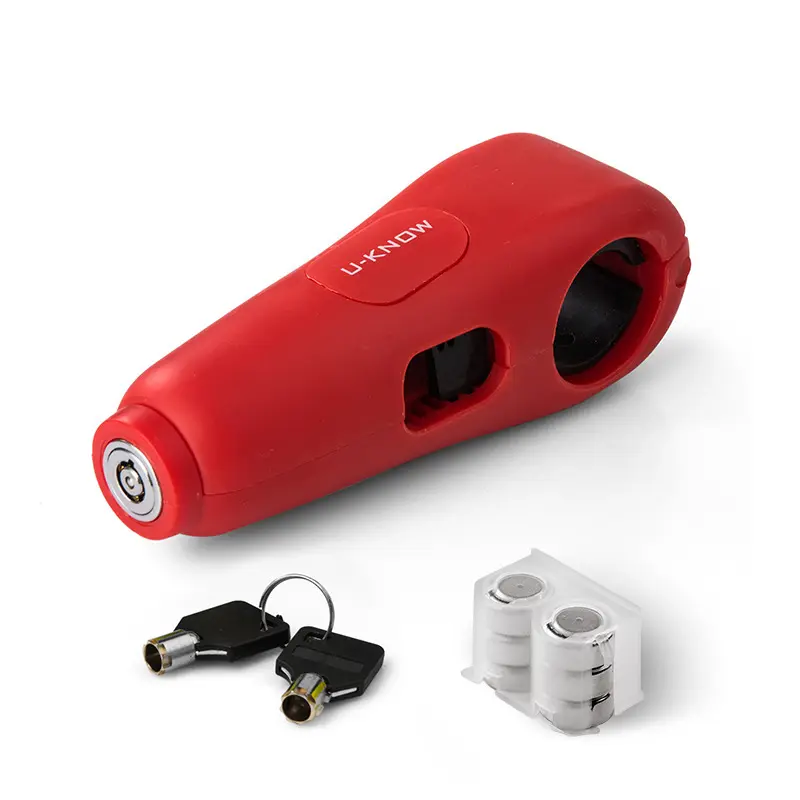 Alarm handlebar lock [red]