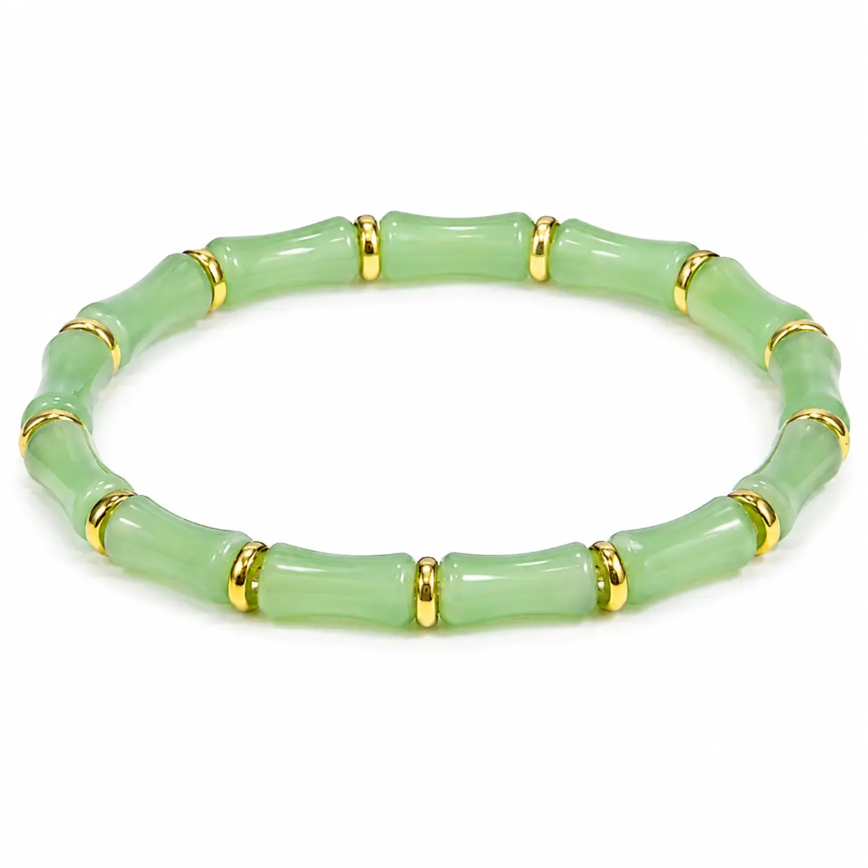 Women's Bamboo Knot Bracelet with Crystal Beads & Partition, Exquisite Beading Craftsmanship, Perfect for Daily Wear or Gifts, Beaded Bracelets, Good Luck Jewelry Gifts