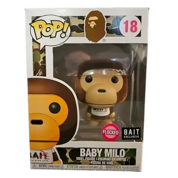 Funko BAPE Flocked Baby Milo Vinyl Figure - Bait Exclusive, 18" Size Flocked Finish Collectible Figurine, New