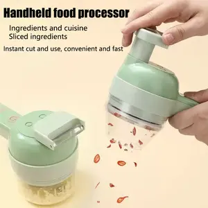 Electric Garlic Chopper Sharp Blades Portable Multi-Functional Vegetable Chopper 800 Milliamp Garlic Grinder Onion Chopper, Vegetable Mixer, Cordless Food Processor (For Ginger Chili Peppers Fruits Meat Spices Beans Etc)