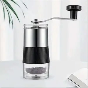 Mini Manual Coffee Grinder Convenient Stainless Steel Ceramic Core Coffee Bean Grinder Visual Coffee Machine Hand Coffee Grinder