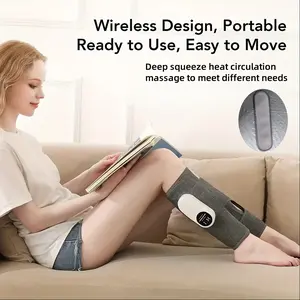 Leg massager for circular calf massage, air-pressure massager with 3 intensity levels, easy to use, suitable for feet, legs, thighs, and knees, wireless leg massager—ideal as a gift for Christmas, Mother’s Day, and Father’s Day.