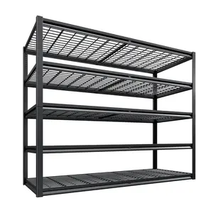 Raybee Extra Large Garage Shelving 3000LBS Heavy Duty Garage Storage Shelves Adjustable 5 Tier All Metal Wire Shelving Unit for Storage Rack Storage Shelves Industrial Storage Rack Shelf
