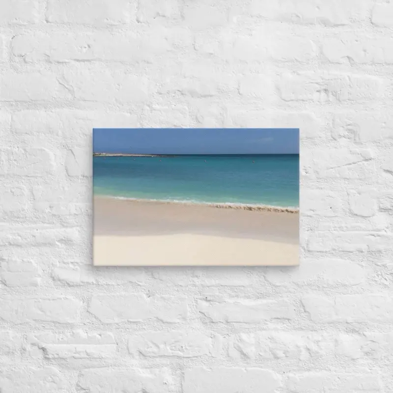 Bahamas Beach Original Photography Canvas 1.25" Thick Poly-Cotton Blend Fade-Resistant Hand-Stretched Wall Art