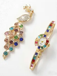 2-piece Women's Watch Fashion Watch Women's Versatile High end Women's Watch Women's Watch Set Bracelet Watch Set