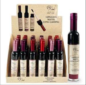 PK Look Wine Lip Tints Matte Lipgloss Long Lasting Waterproof Super Pigmented Moisture-Rich Color Nonstick Lightweight Makeup Gloss Lipstick