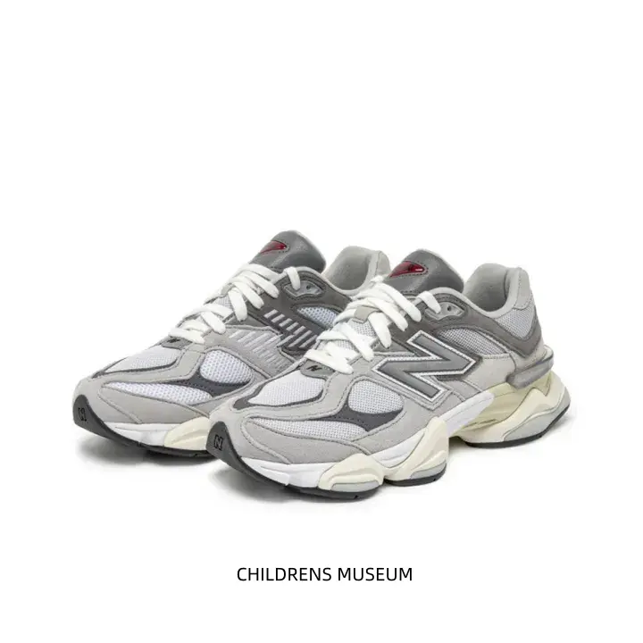 Classic Grey White Cream Layered Chunky Casual Sneakers Hybrid Suede Mesh Breathable Shock Absorbing Midsole Perfect for Daily Commuting & Outdoor Activities