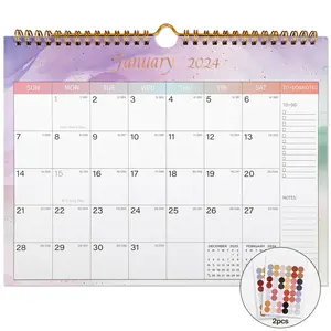 2024 Calendar - Includes January 2024 to December 2024-18 Monthly Wall Calendar 2023-2024, 11 x 8.5 Inches.Thick Paper with Julian Dates and Block for New Year and Christmas Gifts