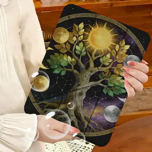 Triple Y-Shape iPad/tablet Case with Pen Holder, Creative Life Tree Pattern, Scratch Resistant, Lightweight Bracket for Work & Travel