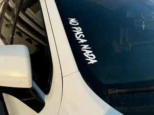 No Pasa Nada Vinyl Decal Sticker - Durable Vinyl, Waterproof, Available in Many Colors and Sizes, Customizable for Various Items