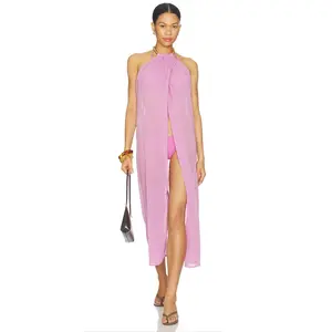 Vix Swimwear Cloe Long Cover Up in Pink
