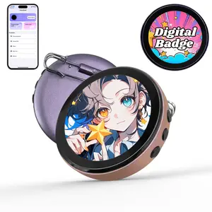 Smart Badge Digital Badge Photo Video GIF Display Screen Pins Pixel Touchscreen Lightweight 600mAh Long Battery Life Portable Multi-functional Two-dimensional Anime & Gaming Merchandise & Collectibles Gifts for Men Women