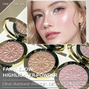 Clear Diamond Dust Highlighter Powder, Multi-Use Pearl Finish, Natural Glow, Daily Use, Perfect for Dates and Commutes, Creates Radiant Skin Tone