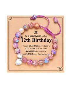 Happy Birthday 8th/9th/10th/11th/12th/13th/14th Birthday Gifts for Girls Jewelry Bracelet