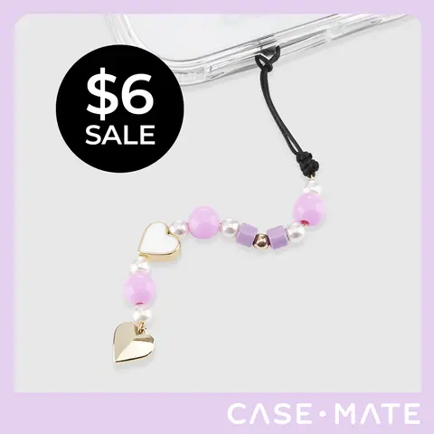 Case-Mate Mini Bracelets Phone Charm - Looped Cute Phone Accessory with Personal Tag, Adds Flair to Mobile Decoration & Casual Straps, Bracelets Phone Charms, Phone Decoration